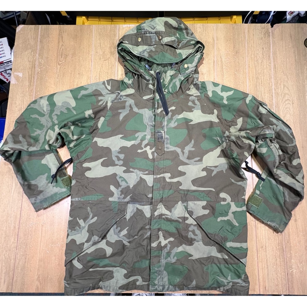 Tennessee Apparel Corp Mens Woodland Camo Cold Weather Parka Jacket Large Long
